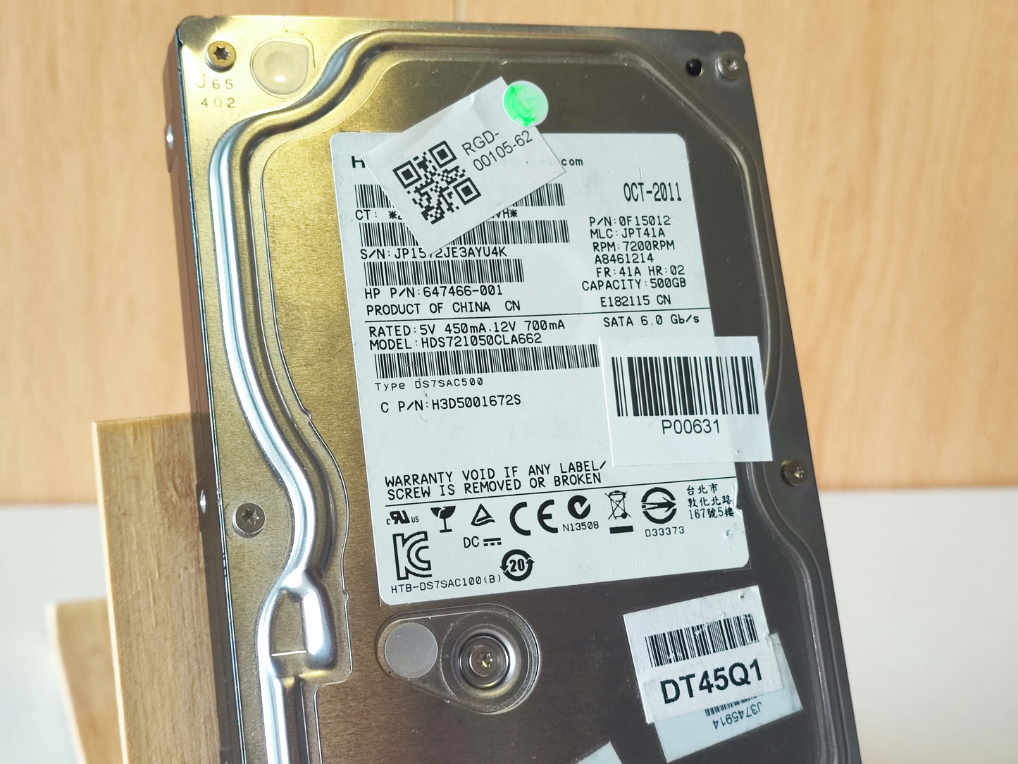 Disco Rígido Hitachi 3,5'' HDS721050CLA662 500GB HDD Estado: Muito Bom - B