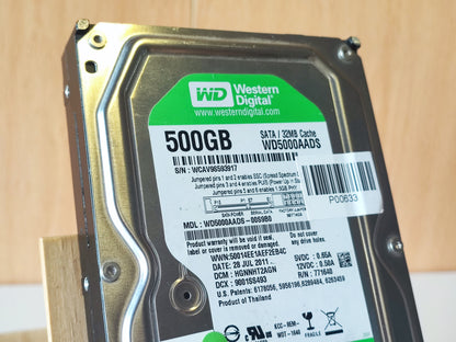 Disco Rígido WD 3,5'' WD5000AADS 500GB HDD Estado: Muito Bom - B