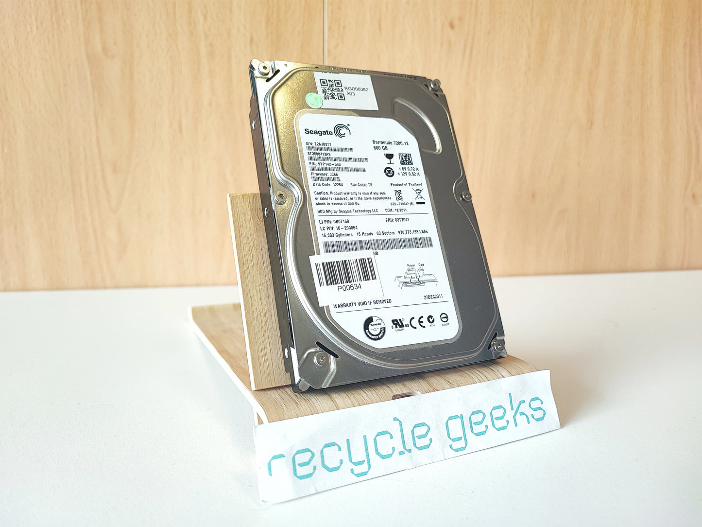Disco Rígido Seagate 3,5'' ST3500413AS 500GB HDD Estado: Muito Bom - B