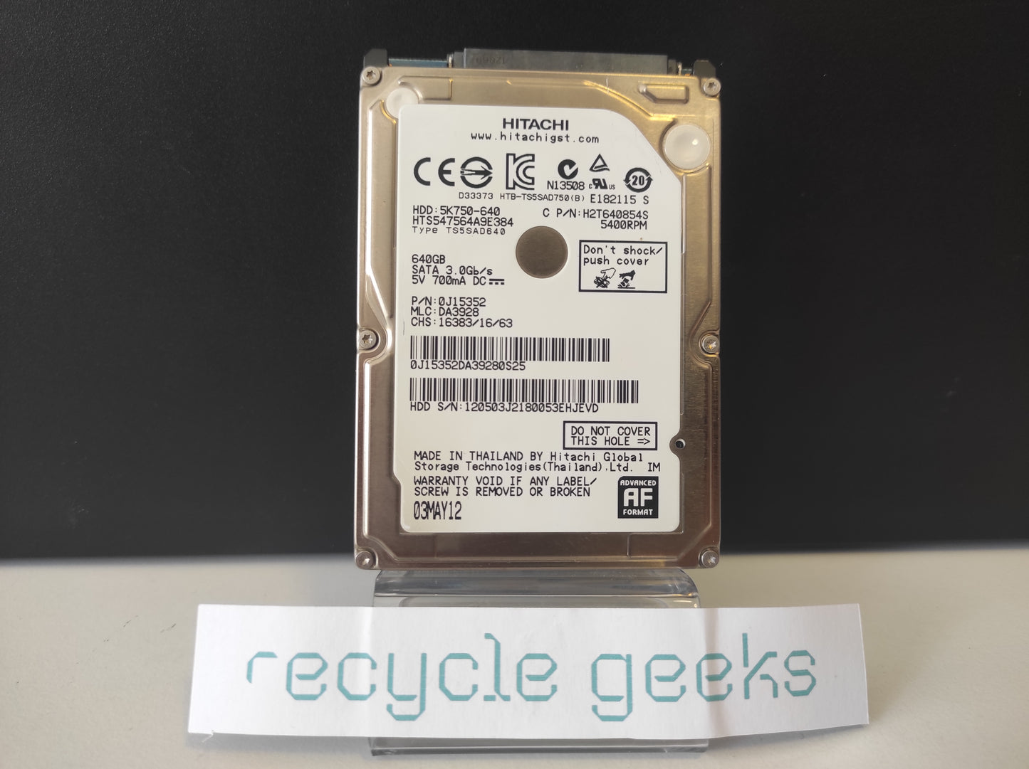 Disco Rígido HDD SATA 2,5'' 640GB GENÉRICO