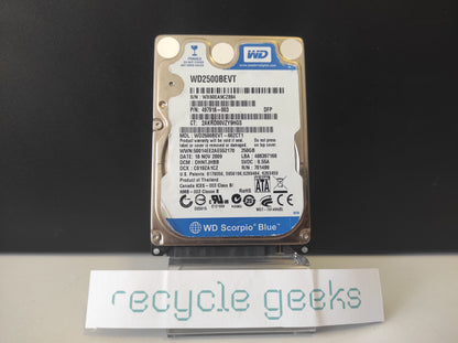 Disco Rígido HDD SATA 2,5'' 250GB GENÉRICO