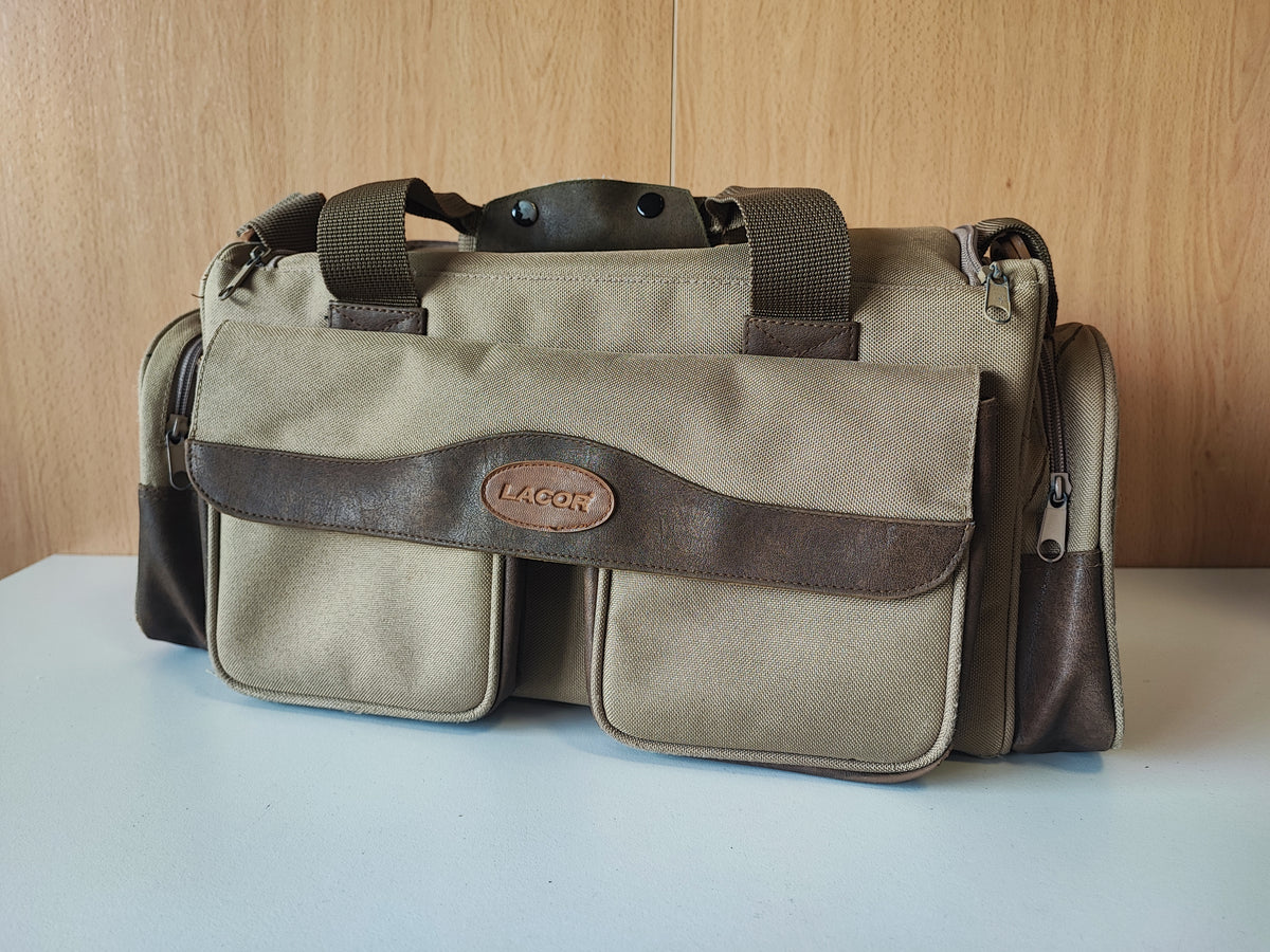 Mochila de Ombro Lacor para Fotografia  (Bege) — Condição: Muito Bom
