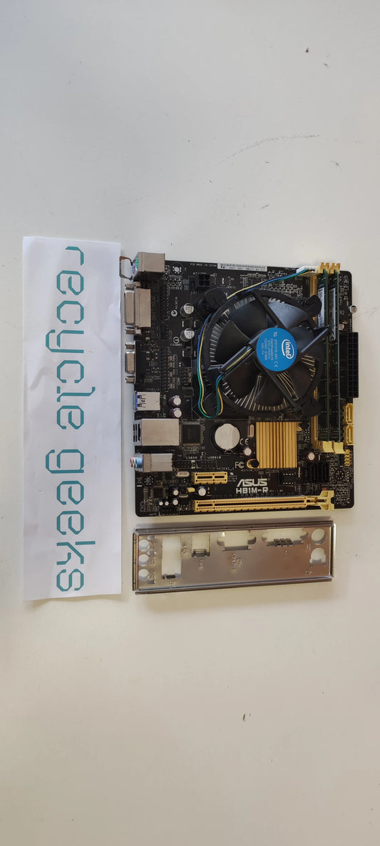 Motherboard Asus H81M-R + Intel i3-4170 + 8GB Ram | Estado: Muito Bom - B