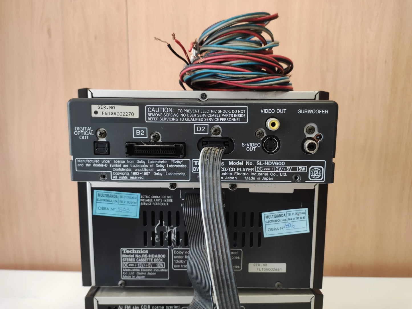 Technics Sistema Stereo ST-HDV600; SEHDV600; SL-HDV600; RS-HDA800
