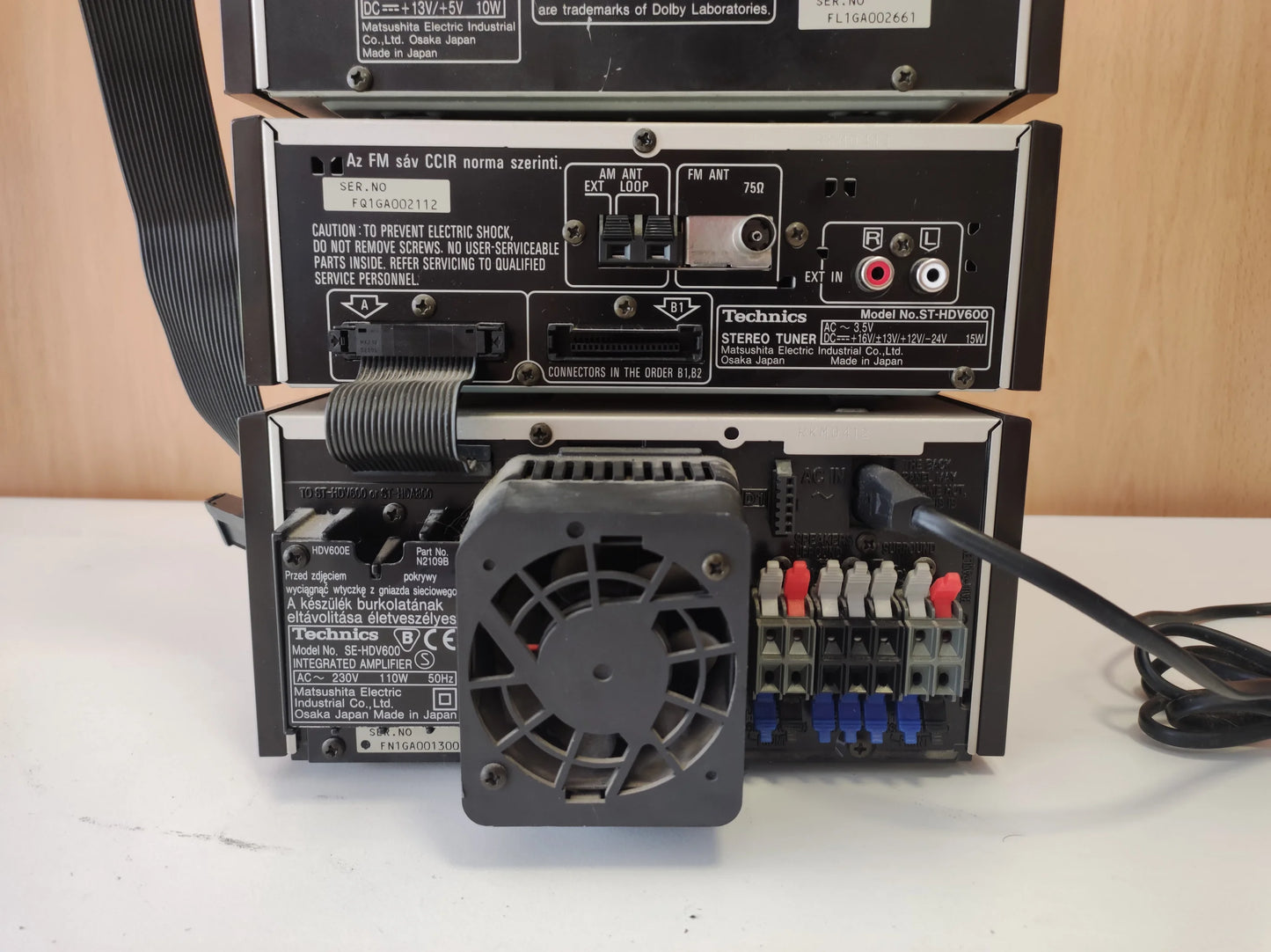 Technics Sistema Stereo ST-HDV600; SEHDV600; SL-HDV600; RS-HDA800