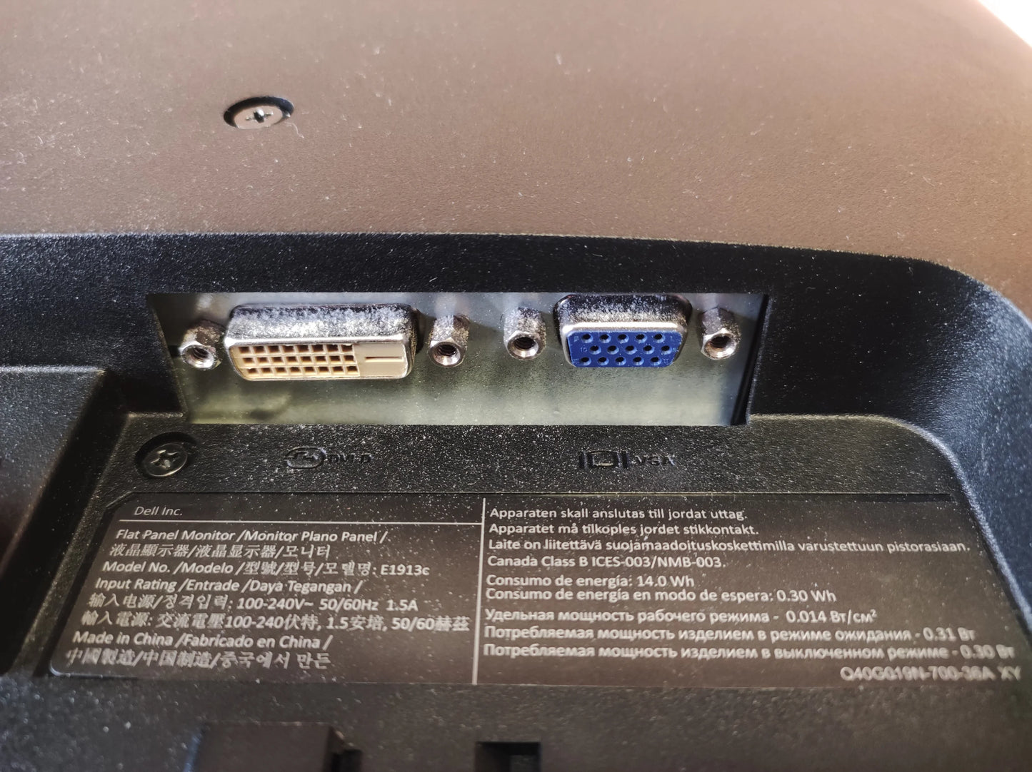 Monitor Dell E1913c Estado: Razoável - C