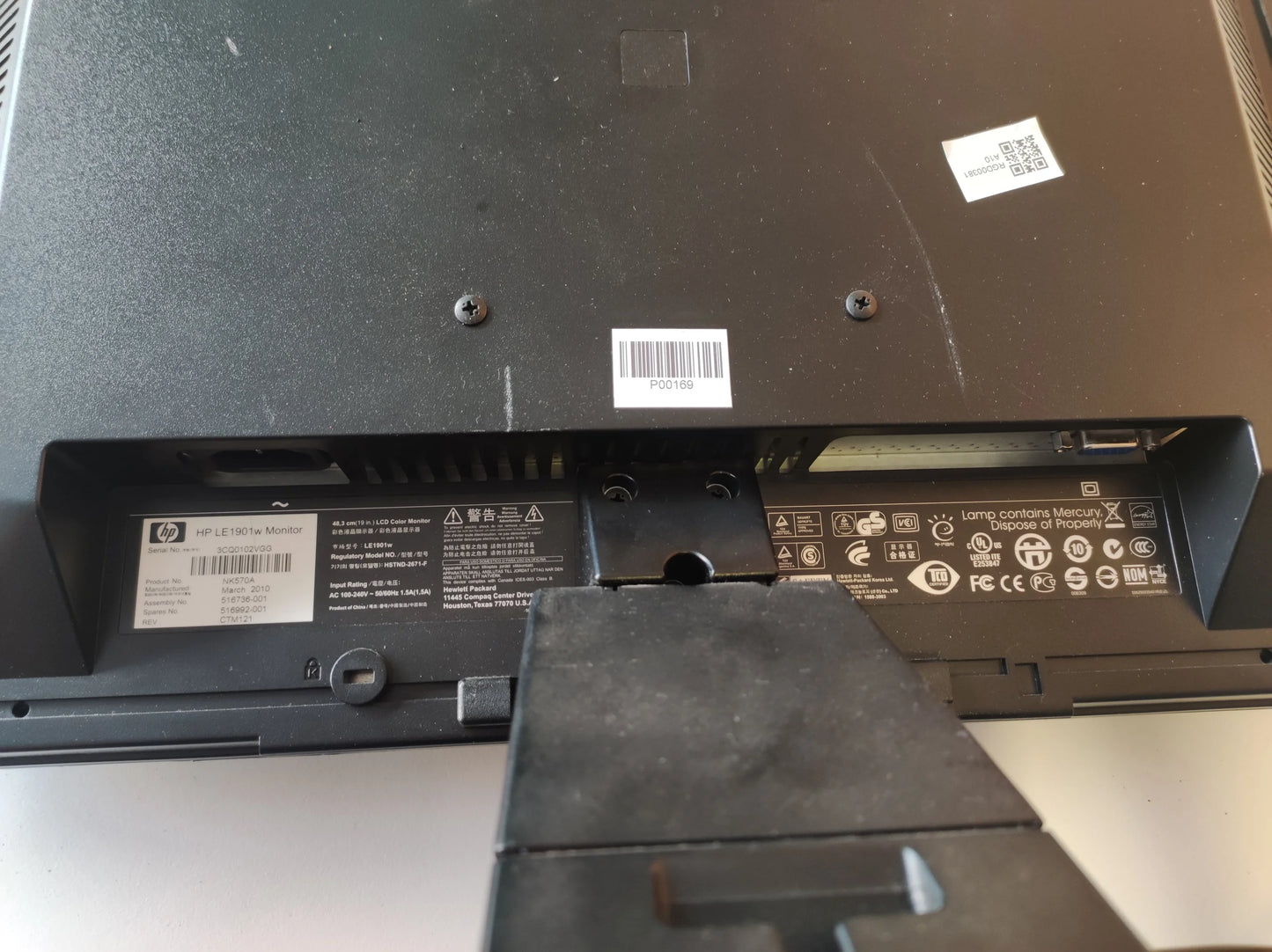 Monitor HP LE1901w Estado: Muito Bom - B