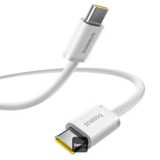 BASEUS DYNAMIC 4 FAST CHARGING DATA CABLE USB-C TO USB-C 100W 1M MOON WHITE