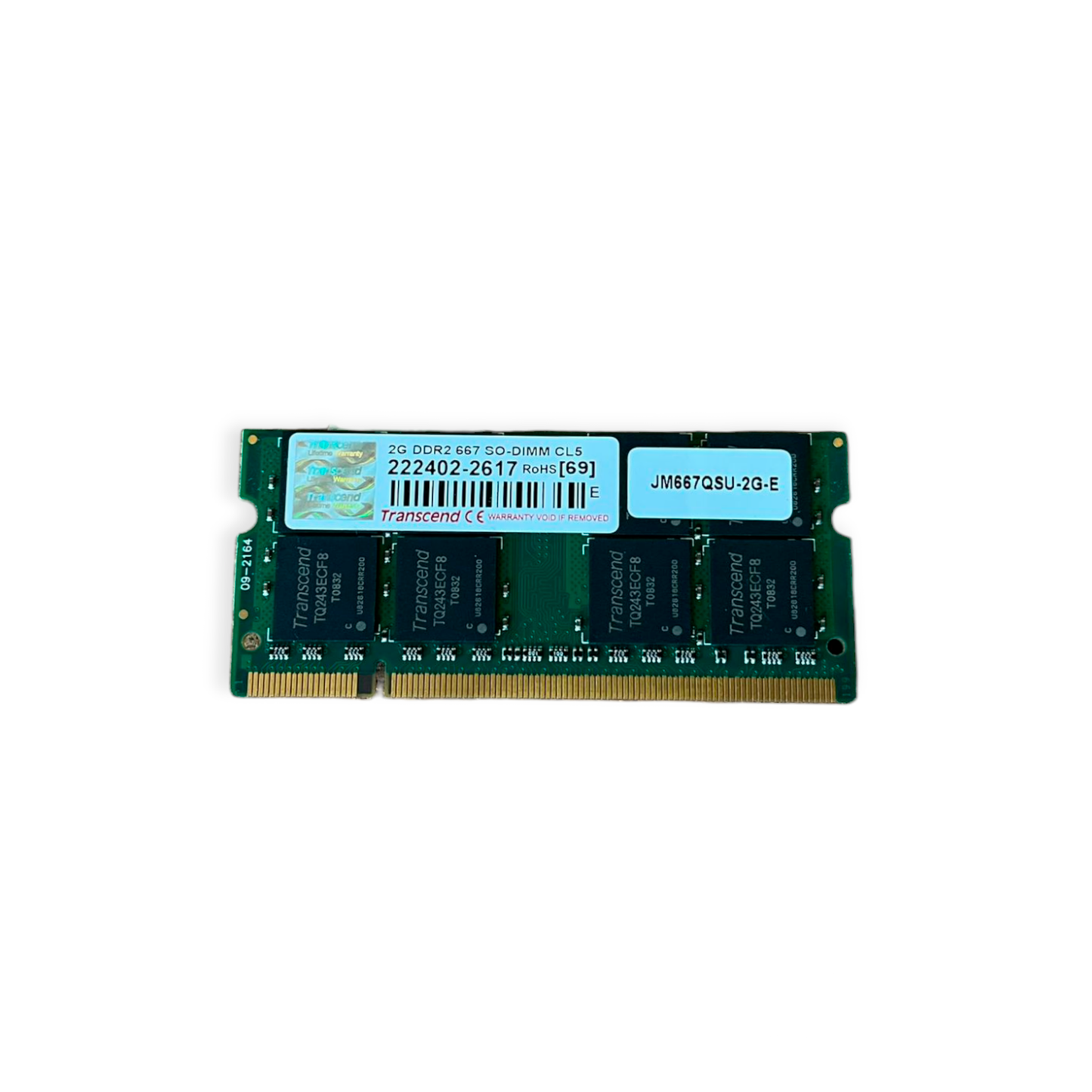 Memória Ram SO-DIMM Transcend DDR2 2GB 667Mhz JM667QSU-2G-E