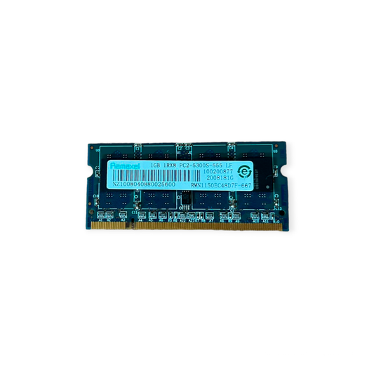 Memória Ram SO-DIMM Raxamel DDR2 1GB 5300S RMN1150EC48D7F-667