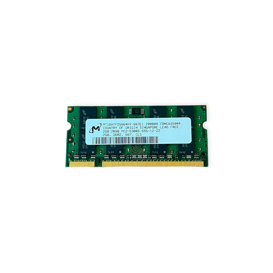 Memória Ram SO-DIMM Micron DDR2 2GB 5300S MT16HTF25664HY-667E1
