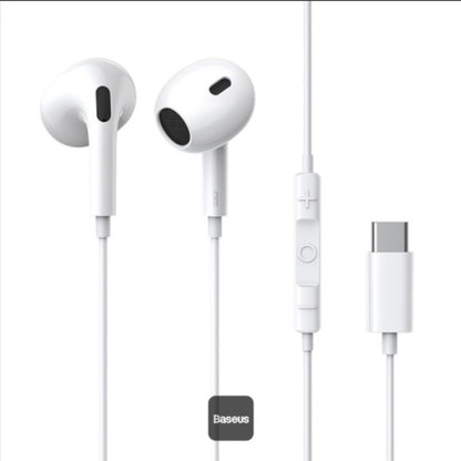 Auscultadores Baseus Encok CZ17 SEMI-IN-EAR Wired Earphones Monn White