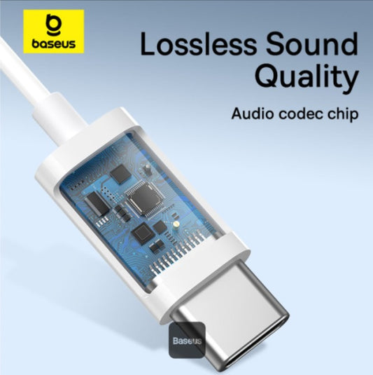 Auscultadores Baseus Encok CZ17 SEMI-IN-EAR Wired Earphones Monn White