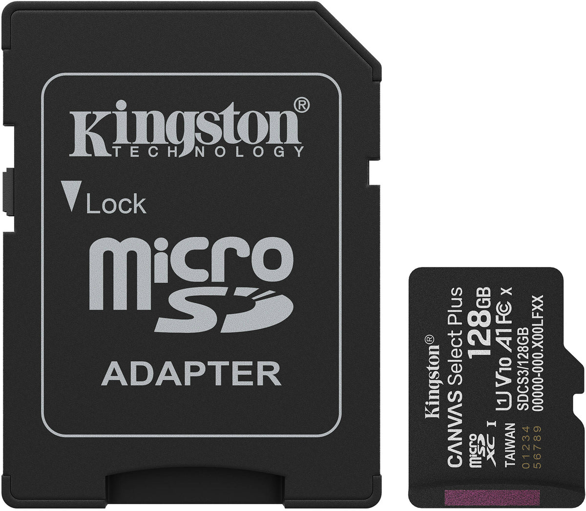 microSDXC Kingston Canvas Select Plus Gen3 128GB (150MB/s) UHS-I, U1, V10, A1 + Adaptador SD