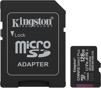 microSDXC Kingston Canvas Select Plus Gen3 128GB (150MB/s) UHS-I, U1, V10, A1 + Adaptador SD