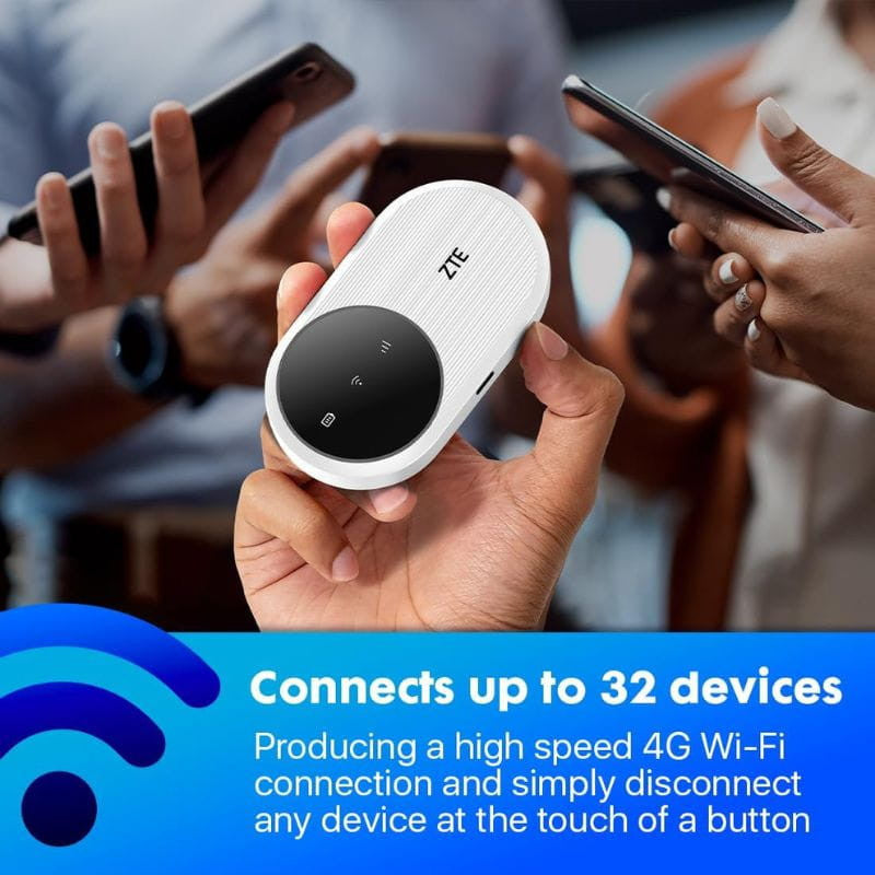 Hotspot Móvel ZTE U10 WI-FI 6 4G LTE BRANCO