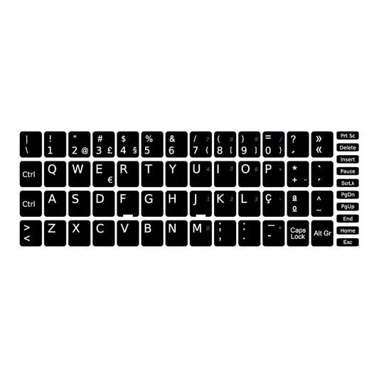 Autocolantes Teclado PT (Vinil Alta Qualidade)