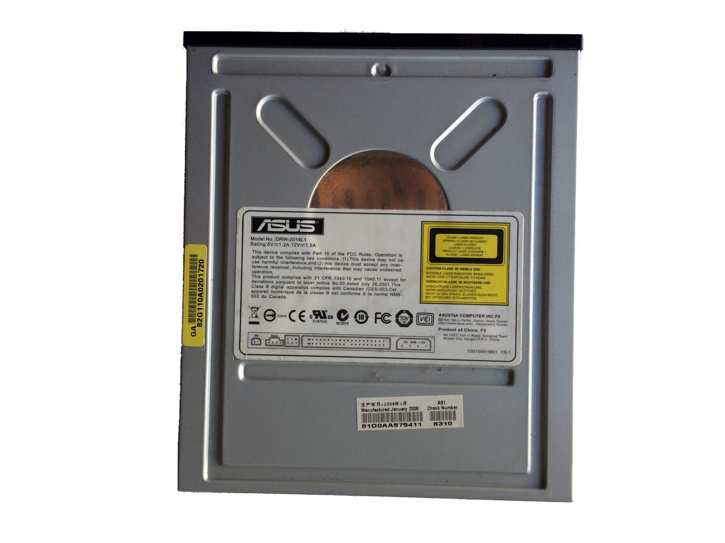 Leitor ASUS DRW 2014L1 - DVD±RW (±R DL) / DVD-RAM