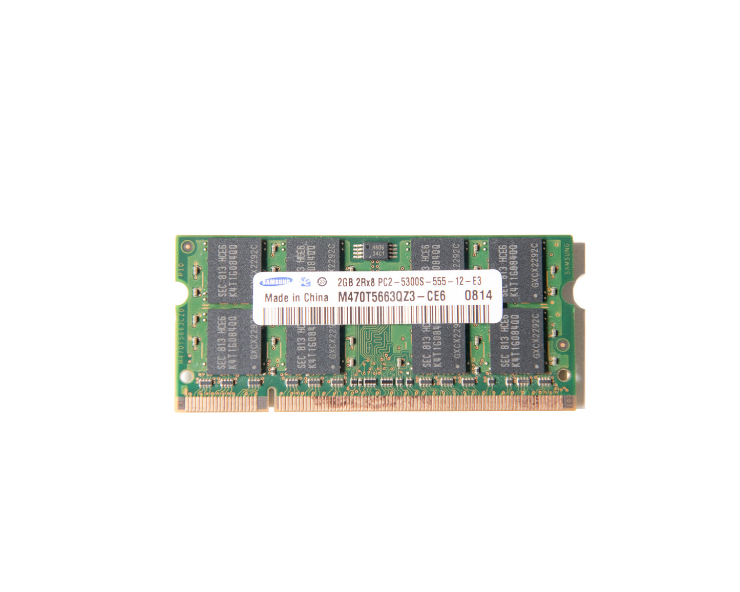 Memória Ram SO-DIMM SAMSUNG 2GB DDR2 667Mhz M470T5663QZ3-CF7