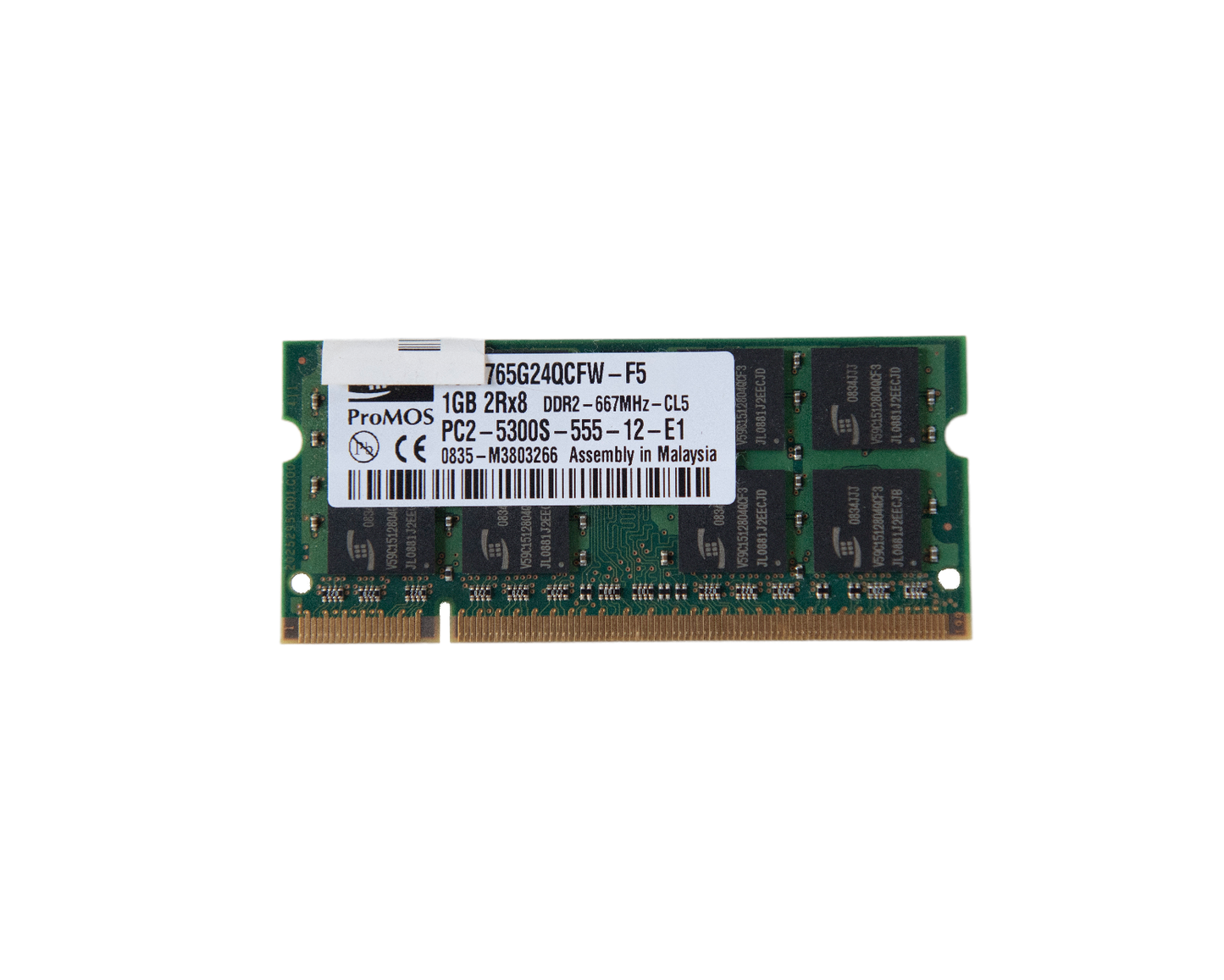 RAM SO-DIMM PROMOS 1GB DDR2 PC2-5300S-555-12-E1 V916765G24QCFW