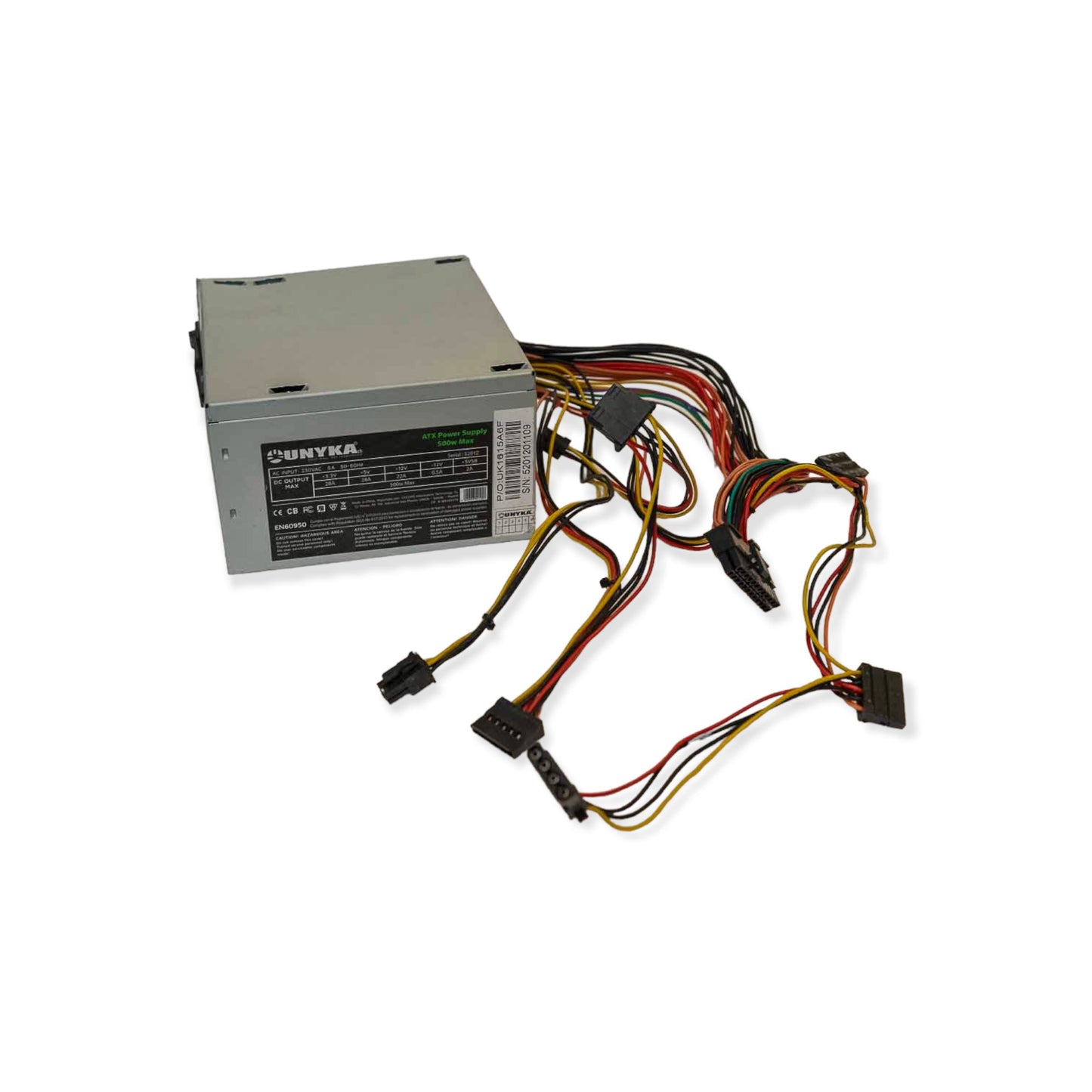 UNYKA ATX 500W UK1615A6F power supply