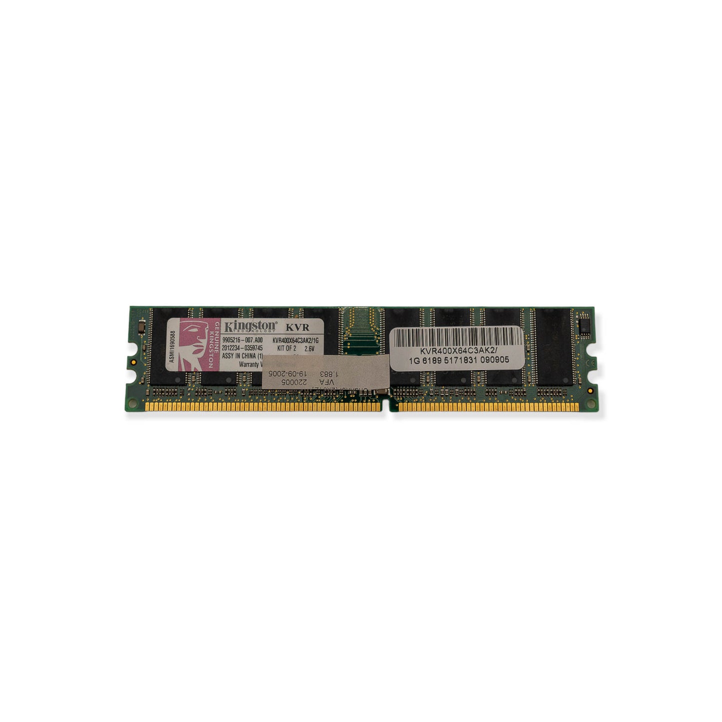 Memória Ram Kingston DDR 512MB KVR400X64C3AK2/1G