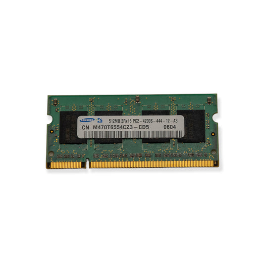 Memória Ram SODIMM DDR2 Samsung 512MB 4200S M470T6554CZ3-CD5