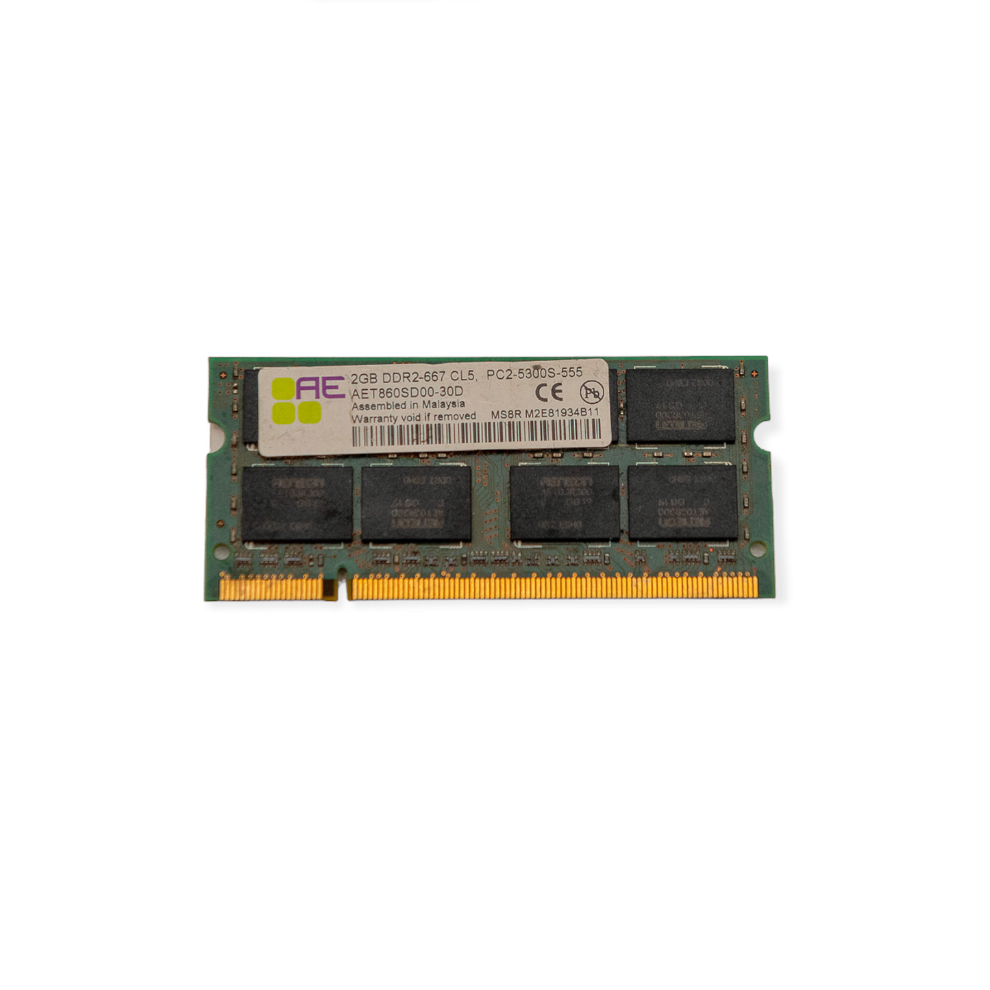 Memória Ram SODIMM AE DDR2 2GB 667 AET860SD00-30D