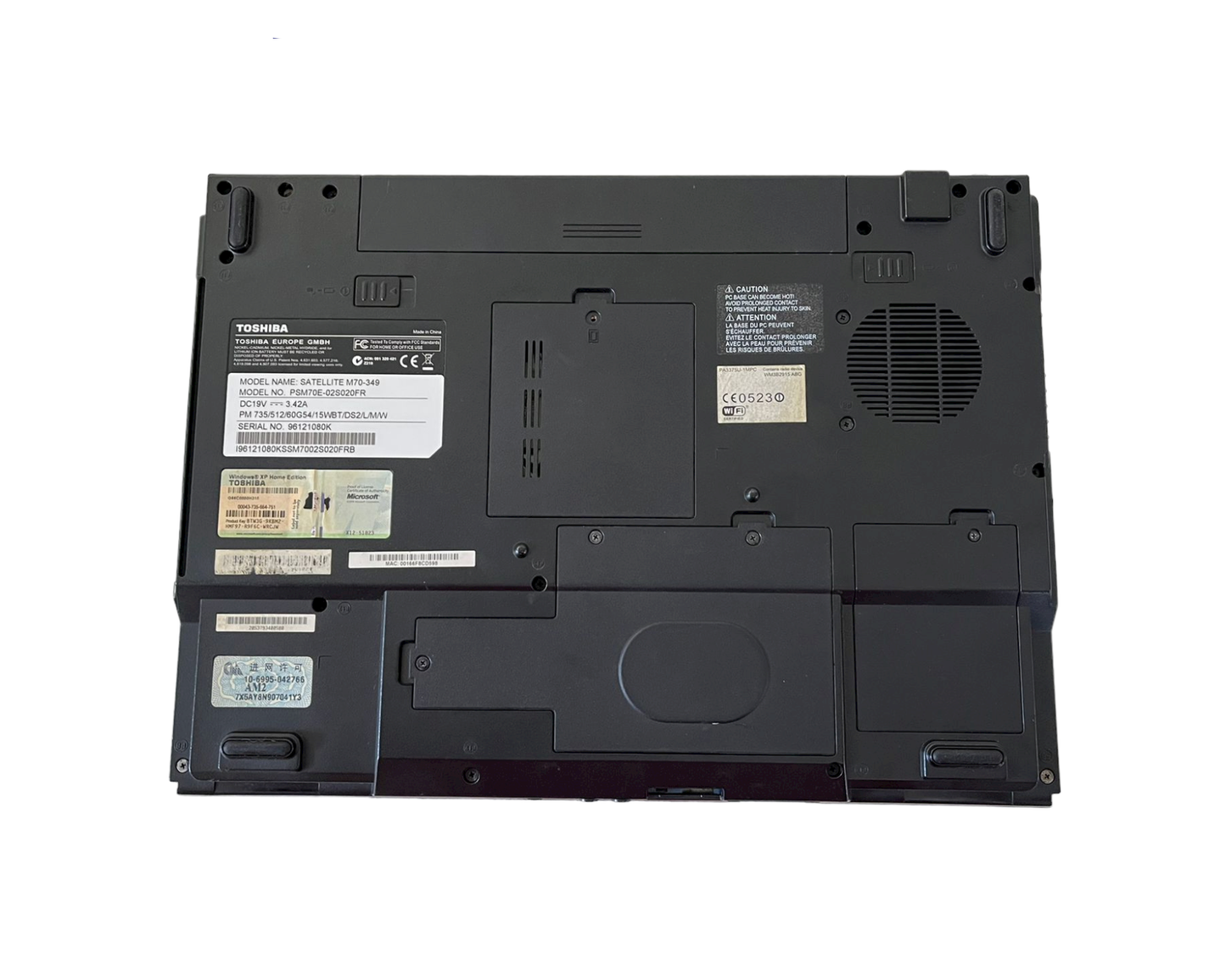 Portátil Toshiba M70-349 PSM70E Pentium M 60GB Funcional para peças