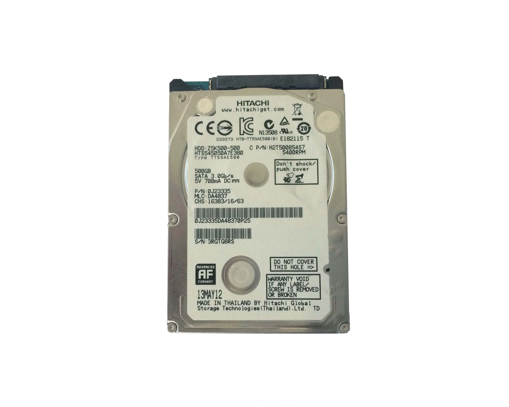 Disco Duro 2.5'' Hitachi 500GB ZK500-500 SATA H2T500854S7 – Recycle Geeks