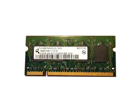 Memória Ram Hynix SODIMM 512Mb DDR2 5300S HYS64T64020HDL-3S-B